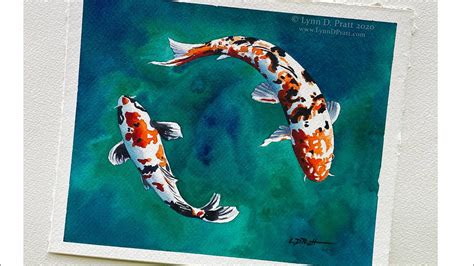 Painting Koi Fish With Watercolor Youtube