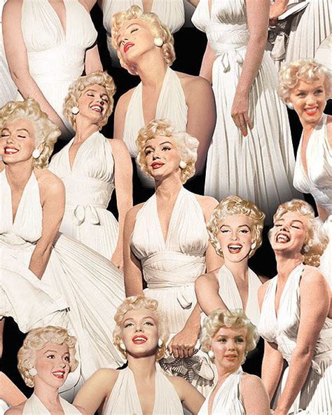 Marilyn Monroe The Dress Black DIGITAL PRINT Quilt Fabrics From EQuilter Com