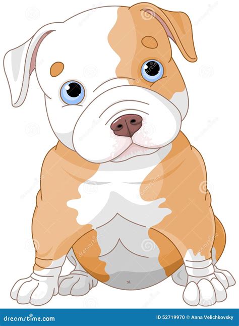 Pitbull Puppy Stock Vector Illustration Of Graphics 52719970