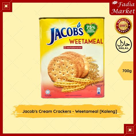 Jual Jacob S Jacobs Cream Crackers Weetameal 700g Kaleng Shopee