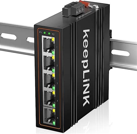 Keeplink 5 Port Industrial Ethernet Switch Unmanaged 10