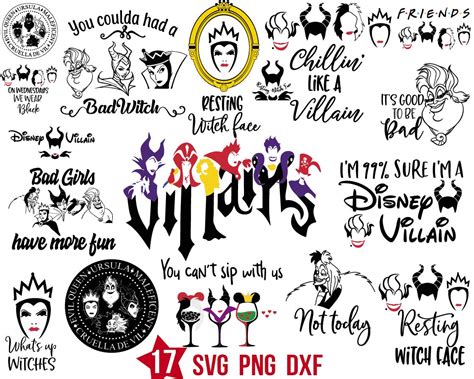 Disney Villains Svg Disney Villains Png Disney Villains Dxf Disney