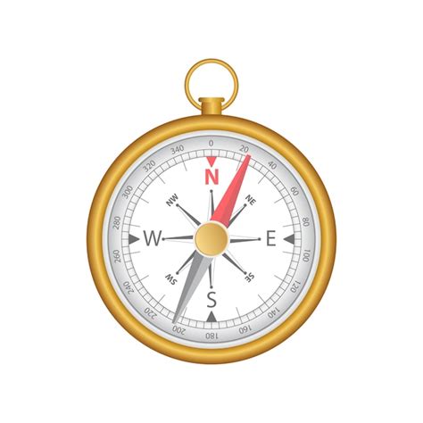 Premium Vector Magnetic Compass Illustration Isolated On White