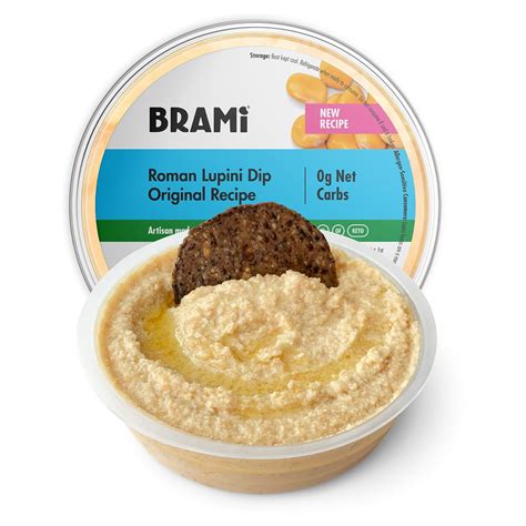 Brami Roman Lupini Bean Dip Spread And Hummus 0g Sugar 0g
