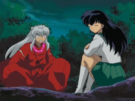 Inuyasha Kagome Kiss S Find And Share On Giphy