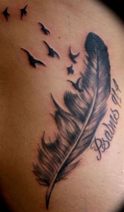 Psalms 914 Feather Tattoos Indian Feather Tattoos Wrist Tattoo
