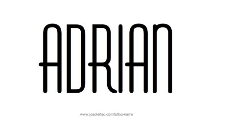 Adrian Name Tattoo Designs