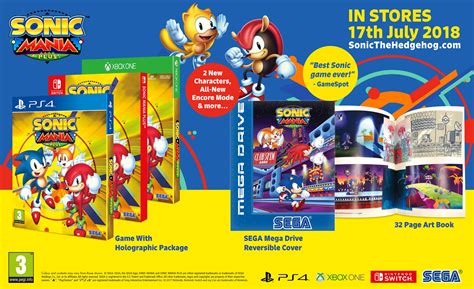 Sonic Mania Plus Verschijnt Op 17 Juli Gameparty