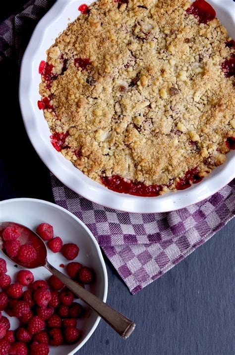 Rhubarb Strawberry And Raspberry Crumble Eat Little Bird