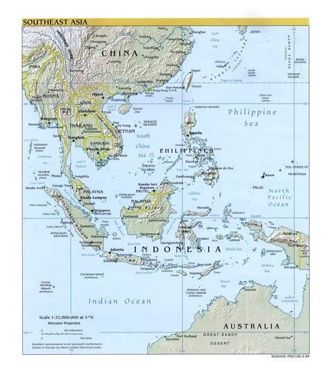 Middle east , west asia , south west arab world study for civil services physical political mapping. Southeast Asia physical map 1999 - Full size
