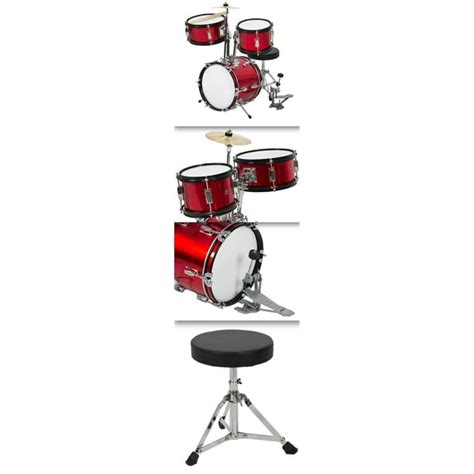 Best Choice Products 3 Piece Kids Beginner Drum Musical Instrument Set
