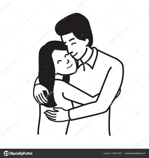 Hugging Lover Couple Stock Vector By ©jesadaphorn 166413050