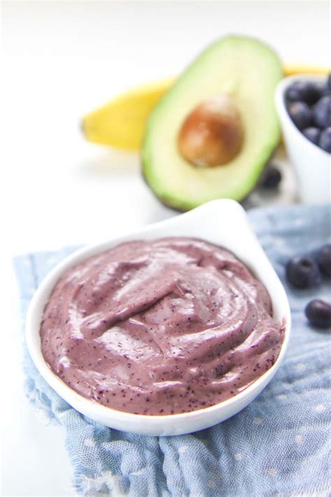 Avocado is easy to digest, making it one of the most preferable solid foods for babies. 5-Minute Banana, Blueberry + Avocado Baby Food Puree ...