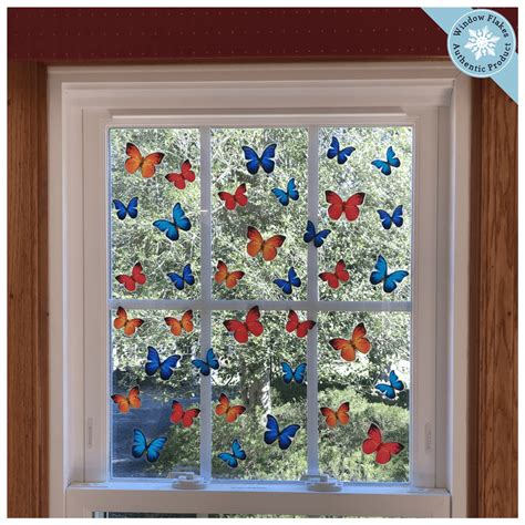 36 Butterfly Window Cling Set 24 X 2 And 12 X 3 Prevent Bird Strikes
