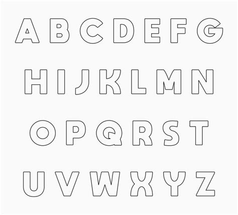 Free Printable Letter Stencils Alphabet Letter Templates Alphabet