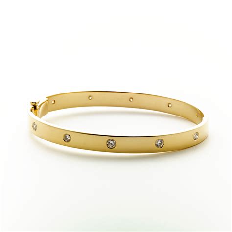 The zion ii features an all white classic style braid with gold electroplated hardware. 18kt Gold and Diamond Eternity Bracelet - Elizabeth Bruns, Inc.