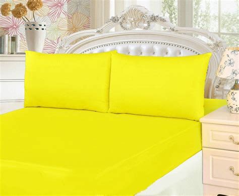 Tache Cotton Lemon Yellow Fitted Sheet Bs3pc Yy Bed Sets For Sale