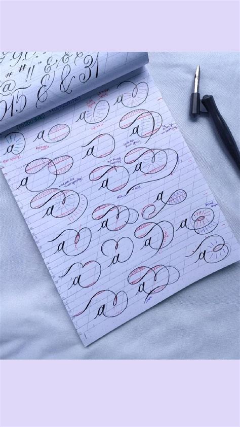 Copperplate Calligraphy Flourishing Hand Lettering Drawing Hand