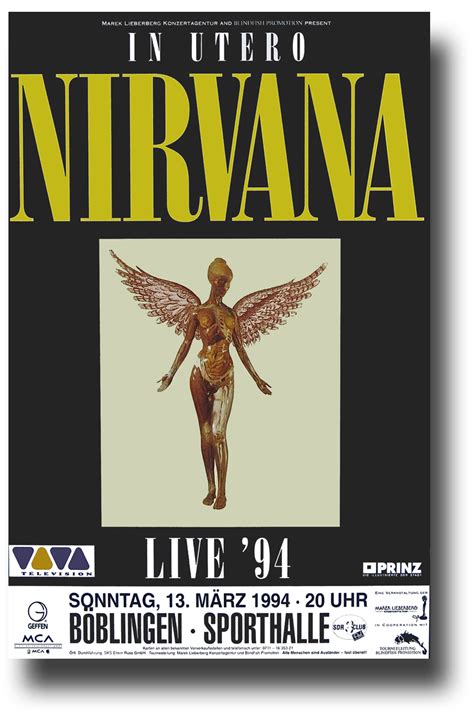 Nirvana Poster Concert In Utero Germany 11 X 17 Inches Sameday Ship Usa