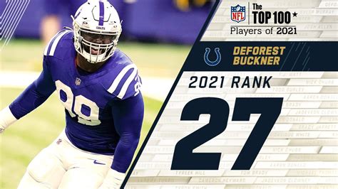 27 Deforest Buckner Dt Colts Top 100 Players In 2021 Win Big