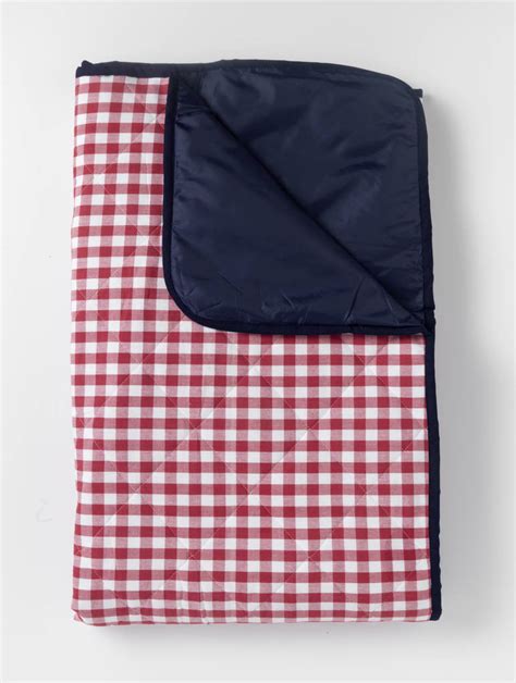 Red Gingham Padded Picnic Rug By Just A Joy