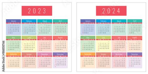 Pocket Calendar 2023 And 2024 2023 Calender