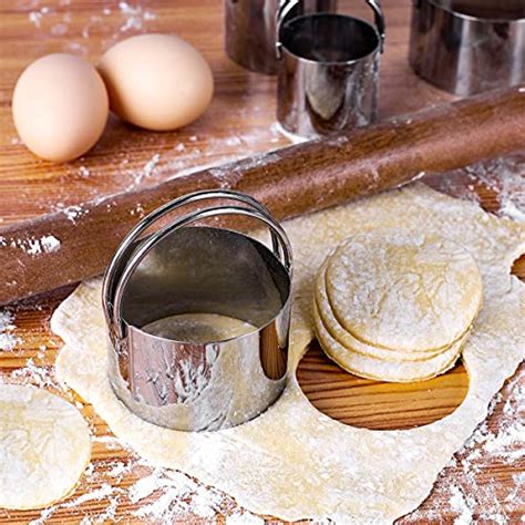Bykooc Biscuit Cutter Setstainless Steel Pastry Cutters5 Round Cookie
