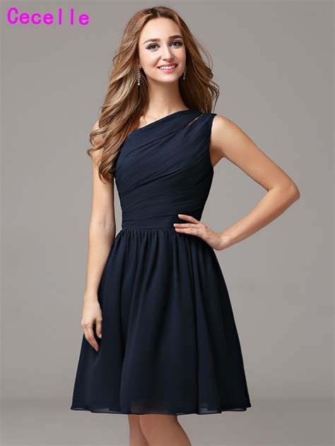 Discover our collection of bridesmaid dresses in short and long lengths, from embellished to strapless styles. Navy Blue Country Short Bridesmaid Dresses One Shoulder ...