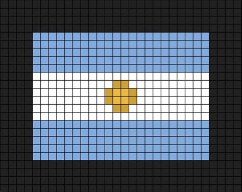 Argentina Flag Pixel Art Easy Pixel Art Minecraft Pixel Art Pixel Art