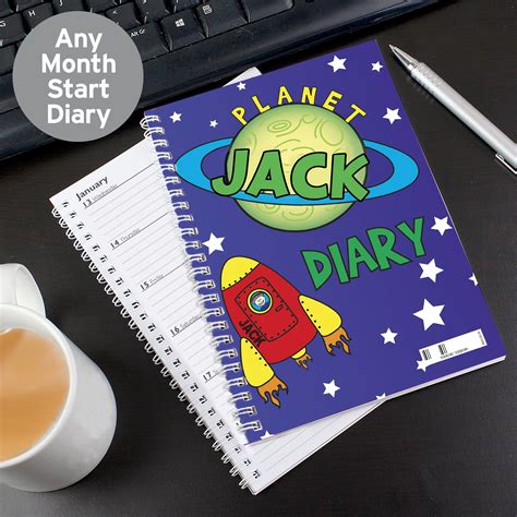 Personalised Space A5 Diary In 2020 Ts For Boys A5 Diary Ts