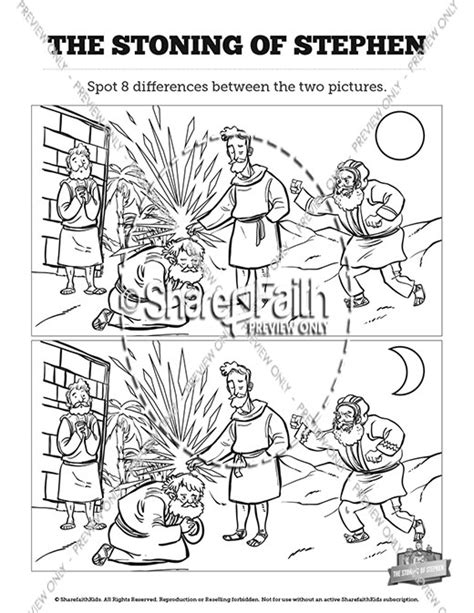 Acts 7 The Stoning Of Stephen Kids Spot The Difference Sharefaith Media