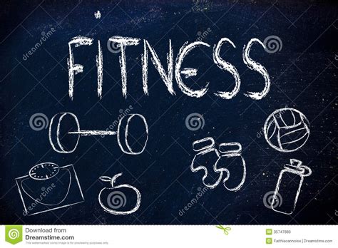 Live A Healthy And Fit Life Stock Illustration Illustration Of
