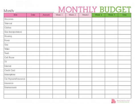 Free Budget Printables Get Help With Your Budget Today