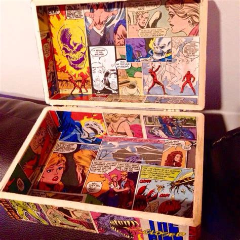 Comic Book Decoupage Storagekeepsake Box By Ohlolaartsandcrafts On