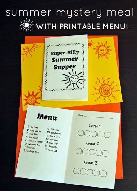 Super Silly Summer Mystery Meal Make And Takes