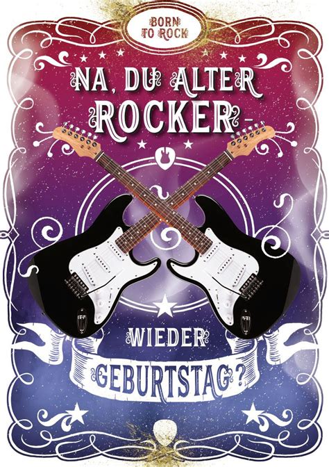 musikkarte zum geburtstag für rocker