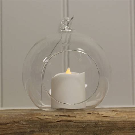 Clear Glass Bauble Hanging Tealight Holder By Garden Selections