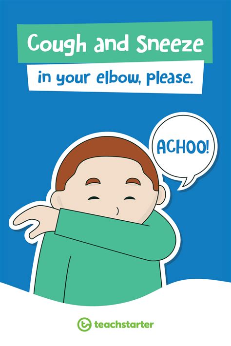 Coughing And Sneezing Hygiene Poster Hygiene Lessons Sneezing