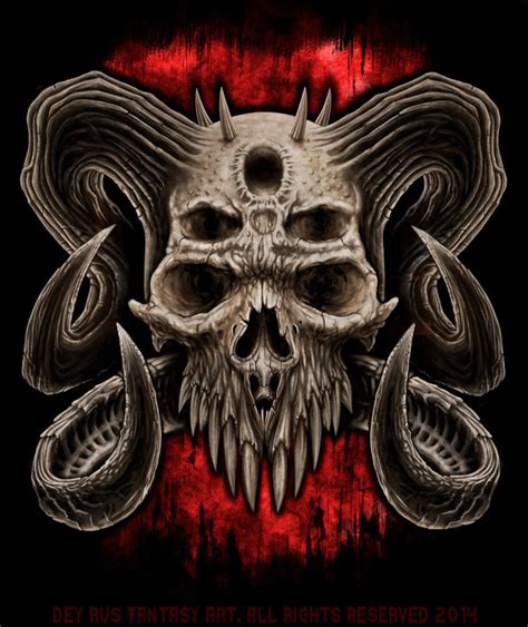 Skull Demon Skull Artwork Skull Art Celtic Dragon Tattoos