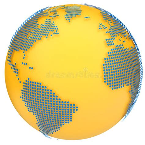 Earth Globe Model 3d Illustration Stock Illustration Illustration Of