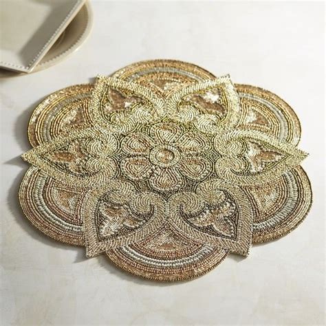 Pier 1 Imports Metallic Luxe Beaded Placemat 25 Liked On Polyvore