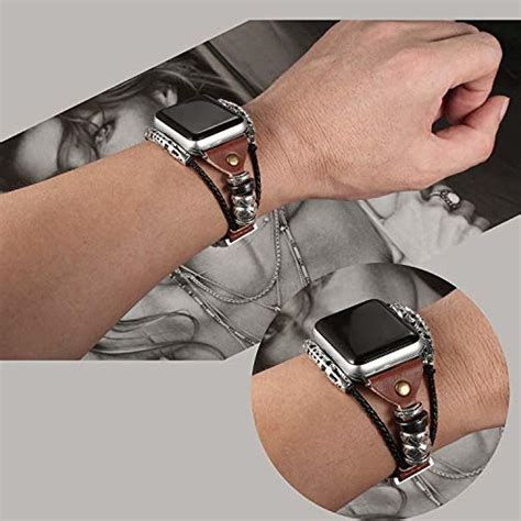 Leather Bands Compatible Apple Watch Band Series 4 & 5 ...