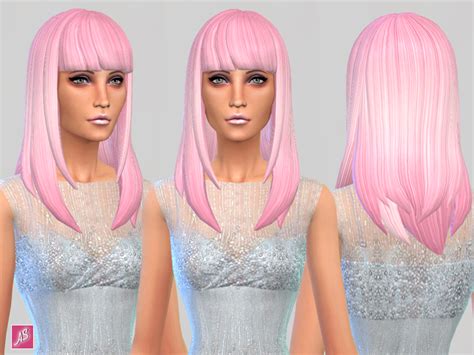 The Sims Resource Pretty In Pink Long Straight Bangs