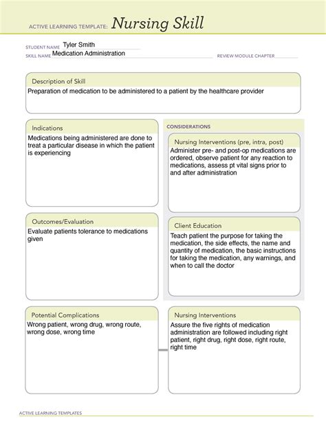 Nursing Skill Template4 Studocu