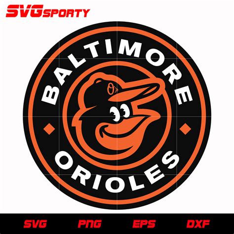 Baltimore Orioles Circle Logo Svg Mlb Svg Eps Dxf Png Digital Fil