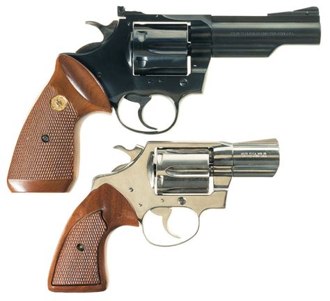 Two Colt Double Action Revolvers A Colt Trooper Mk Iii Revolver In 22