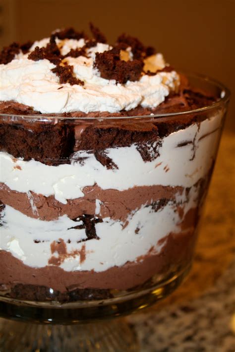 Donna elick whipped up a trifle that contains both candy and this is not a simple dessert. Amelia's Cookbook: Chocolate Mousse Trifle