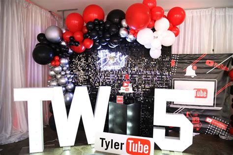 Youtube Birthday Party Ideas Photo 21 Of 38 Catch My Party