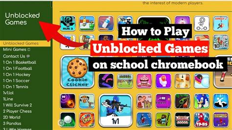 How To Play Unblocked Games On School Chromebook New Unblocked Game