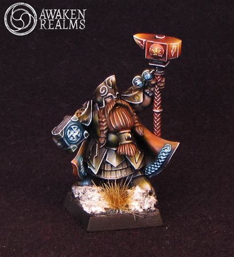 Runesmiths work spells with their hammercraft, binding the winds of magic into mighty runes of power. Dwarf Runesmith | Dnd miniatures, Mini paintings, Warhammer dwarfs